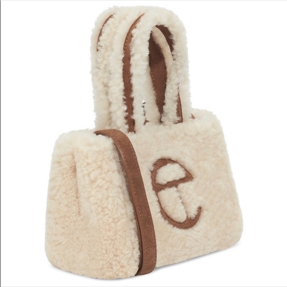 🆕UGG X TELFAR REVERSE SHEARLING MINI SHOPPING BAG WITH ATTACHED CROSSBODY STRAP - Picture 4 of 16